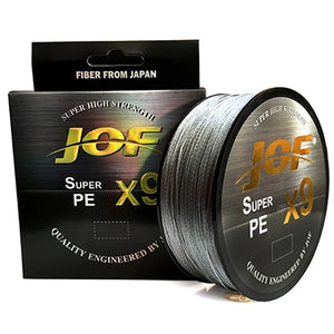 JOF 9/12 Strands 500M 300M 100M PE Braided Fishing Line tresse peche Saltwater Fishing Weave Multifilament 9/12 Threads