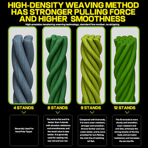 JOF 9/12 Strands 500M 300M 100M PE Braided Fishing Line tresse peche Saltwater Fishing Weave Multifilament 9/12 Threads
