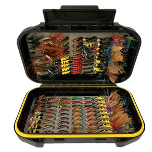 135Pieces/Box Fly Fishing Lure Box Set Wet Dry Nymph Fly Tying Material Bait Fake Flies for Trout Fishing Tackle