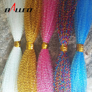 5Packs/ Fishing Tying Crystal  Twisted Flashabou Holographic Tinsel Fly Flash for Jig Hook Lure Making Material