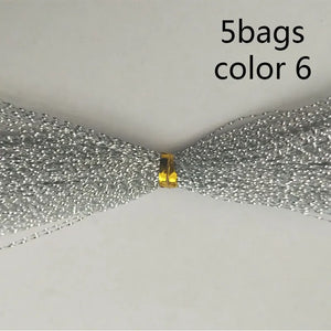 5Packs/ Fishing Tying Crystal  Twisted Flashabou Holographic Tinsel Fly Flash for Jig Hook Lure Making Material