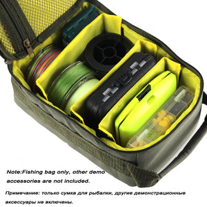 Oxford Fishing Tackle Bag Large capacity Portable Fishing Reel Lure Hook Gear Storage Handbag Outdoor Fishing Reel Case PJ154