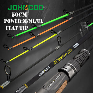 Ice fishing rod Rod 53cm Flat Solid tip 2 section Winter Fishing Rod Light weight Glassfiber River Shrimp Carp Fishing Pole