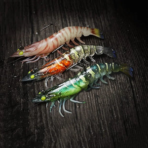 Lure 8.8g 11g 21g Luminous Fake Shrimp Soft Silicone Artificial Bait with Bead Swivels Hook for Fishing Tackle Lure Accessories