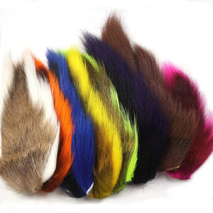 Vtwins Fly Tying Fur Whole Dyed Deer Tail Hair Fur Bucktail Jigs Fly Tying Saltwater Flies Dry for Fly Tying Bucktail Materials