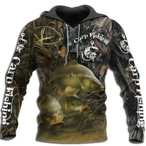 2024 3D Fishing Printed Men's Hoodie Designer Sweatshirt Spring Autumn Harajuku y2k Clothes Long Sleeve Pullover