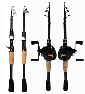 Fishing Rod and Reel Combo Set Telescopic Lure Rod Spinning / Reel Max Drag 8kg