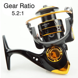 Fishing Rod and Reel Combo 1.8m-3.6m Carbon Fiber Max Pull 3.5kg Lure Rod and 5.2:1