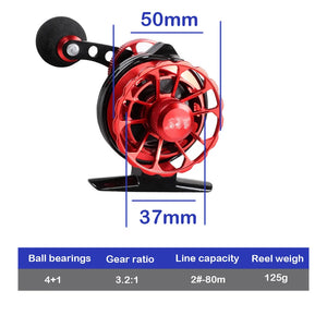 Ice fishing rod Rod 53cm Flat Solid tip 2 section Winter Fishing Rod Light weight Glassfiber River Shrimp Carp Fishing Pole