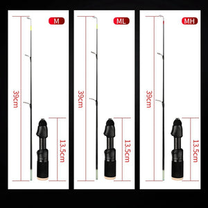 Winter Ice Fishing Rod 2 Section 50cm Winter Ice Fishing Rod Spinning Ultralight Ice Winter Fishing Pole Tackle