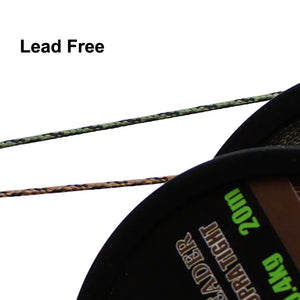 20m Carp Fishing Line Braided NON  Lead Core Carp Leader Line Camo Green Mainline Leadcore for Carp Rig Chod Helicopter Rig