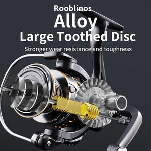 Rooblinos BK Spinning Fishing Reels For Saltwater Freshwater Metal Spool Left/Right Interchangeable Trout Carp Fishing Tackle