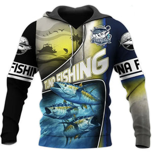 2024 3D Fishing Printed Men's Hoodie Designer Sweatshirt Spring Autumn Harajuku y2k Clothes Long Sleeve Pullover