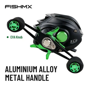 Fishmx Fishing Reel 7.2:1 Gear Ratio Max Drag 10kg Baitcasting Reel with Aluminum Spool for Lure Freshwater Pesca