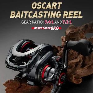 Saltwater Baitcasting Reel and Baitcaster 9BB 5.4:1 7.1:1 Bait Casting Multiplier Coil Fishing Reel With Spare Spool For Octopus