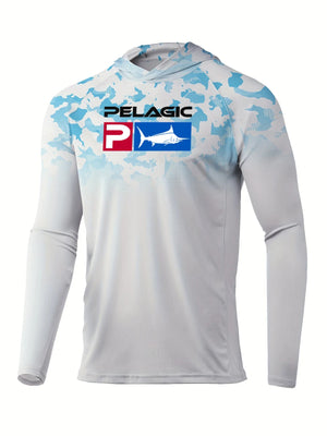 Pelagic Fishing Shirt Hooded Large Size Uv Protection Man Outdoor Camouflage Moisture Wicking Jersey Pelagic Fishing Apparel top