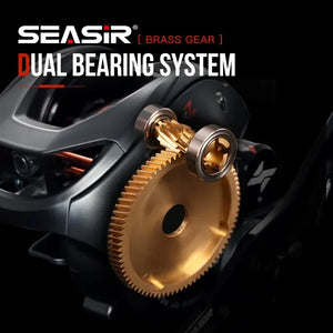 SEASIR Cast X2 Baitcasting Reel 7.3:1 Hybrid Ceramic Bearing Carbon Fiber Washer Dual Bearing System N52 Brake Fishing Reels