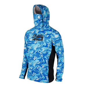 PELAGIC Fishing Shirts Upf 50 Long Sleeve Hooded Face Cover Camisa Pesca Quick Dry Tops UV Protection Fishing Face Mask Clothes